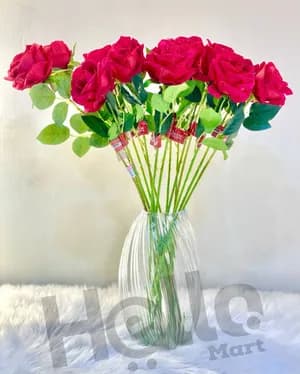 Artificial Red Rose Flowers