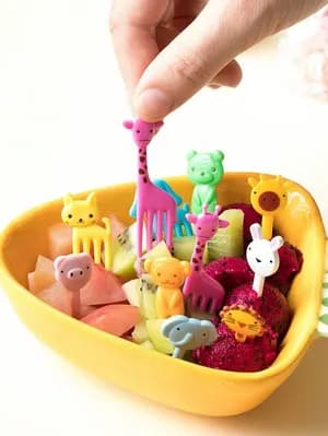 10Pcs Food Fruit Fork Picks for Kids