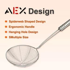 Satinless steel spider strainer