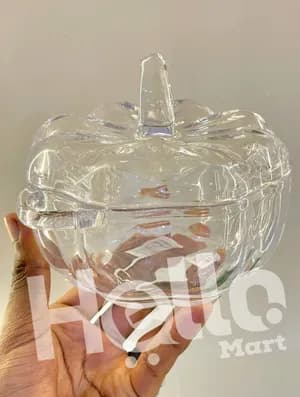 Glass Pumpkin Serving Bowl with Lid