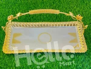 Decorative Gold Cake Serving Tray