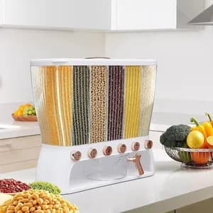 Clear six-grid Dry Food Dispenser