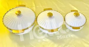 3-Piece White Serving Bowl Set