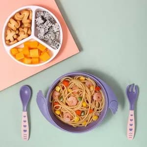 Baby feeding bowl with partition