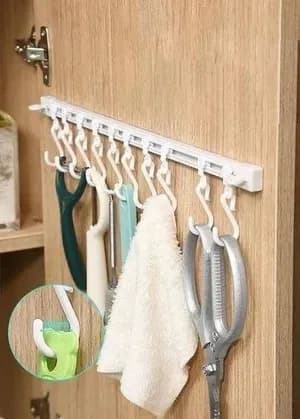 Sliding Kitchen Hook Rail Organizer