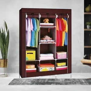 Simple Fabric Wardrobe 175x130x45cm