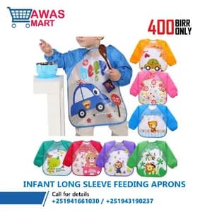 Infant long sleeve feeding aprons