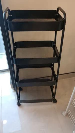 4-Layer Stainless Movable Kitchen Storage Rack