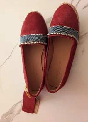 Genuine suede hand made espadrilles