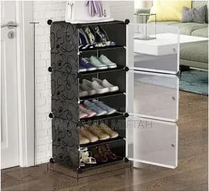 Plastic Cube Shoe Rack 6-Tier