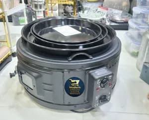 Rooshaan large round oven with top glass view