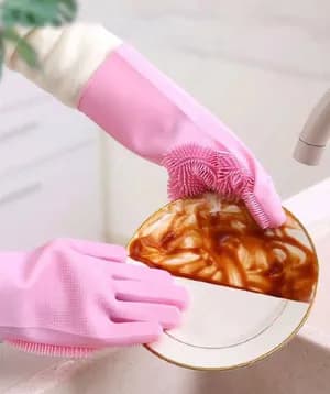 2pcs Silicone Dish Washing Gloves