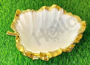 Ceramic Serving Dish Gold Rim