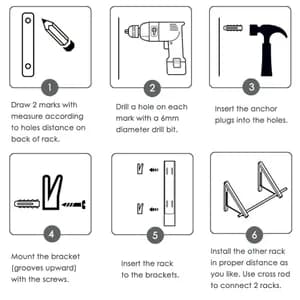 Wall-mounted Foldable Clothes Rack