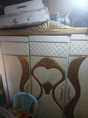 Three-Door Wooden Wardrobe Closet