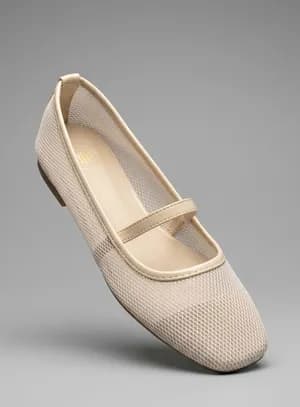 Mesh Mary Jane ballet flats