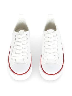 Primark white lace up sneakers