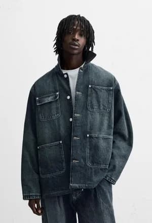 Zara Oversized Padded Over-Shirt M