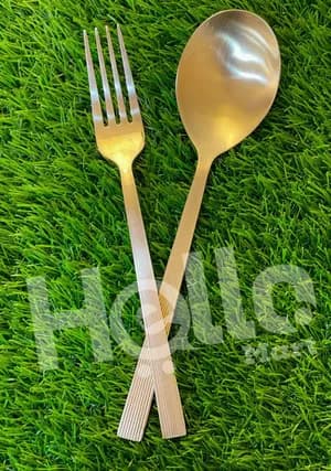 Golden Spoon and Fork Set