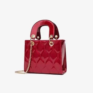Patent mini bag small Red