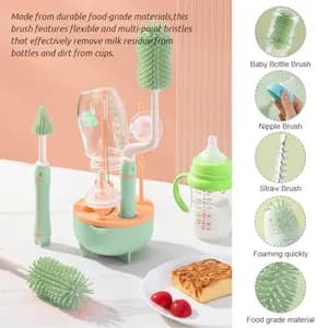 Baby Feeding Bottle Cleaning Brush Set – 5 in 1