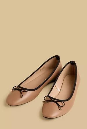 MAX slip on bow ballerina flat