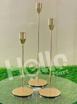 Decorative Gold Candle Holder Set