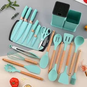 19 PCS Kitchen Knife and Utensil Set