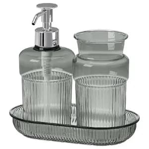 IKEA 3-Piece Bathroom Set Light Grey
