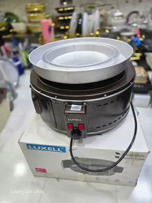 Luxel round oven with top glass view