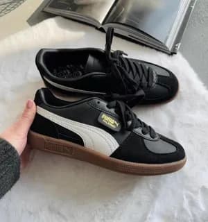 Puma Palermo Black Feather Gum Shoes