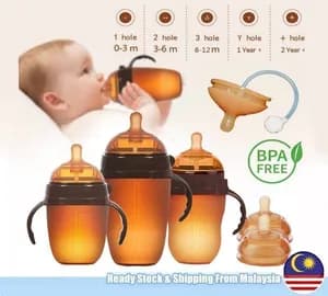 Silicone Baby Water Bottle Nano Liquid Wide Mouth