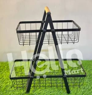 Two-Tier Metal Fruit Basket