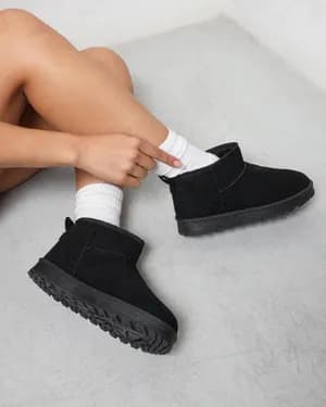 SIMMI LONDON cari faux suede ultra low boots