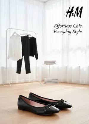 Plain bow ballerina flat