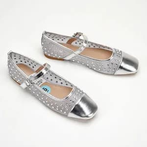 Mesh Mary Jane ballet flats
