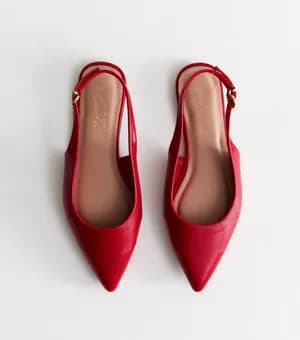 New Look point toed sling back flats