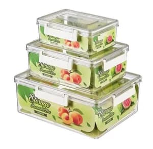 3pcs Acrylic Fridge Organizer Boxes