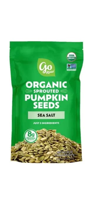 Go Raw Sprouted Pumpkin Seeds Sea Salt