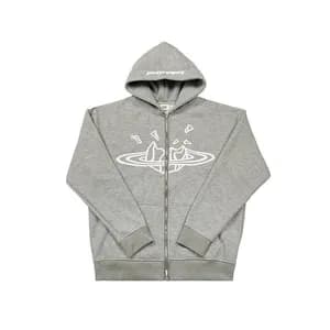 Broken Plant Amiri Slim Fit Zip Up Hoodie