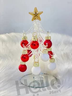 Small Glass Christmas Tree Decor