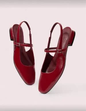 Mary Jane square toe comfortable low heel flat