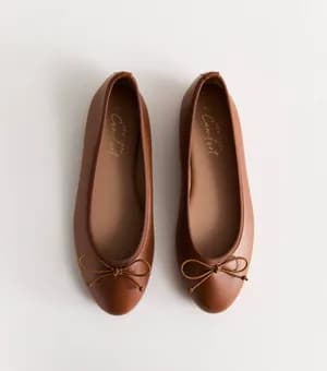 New Look bow ballerina flats