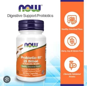 NOW Probiotic-10 25 Billion Capsules