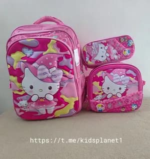 Hello kitty & Sonic 3pcs set school bag
