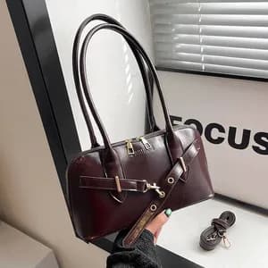 Belt decor shoulder bag