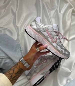 Nike P6000 Metallic Silver Elemental Pink Sneakers