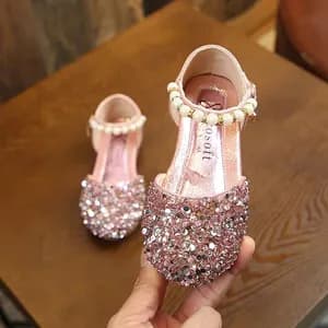 Girls pearl decor princess sandals