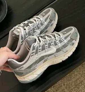 Nike P6000 Pewter White Silver Sneakers