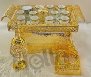 Large Golden Coffee Rekebot Set